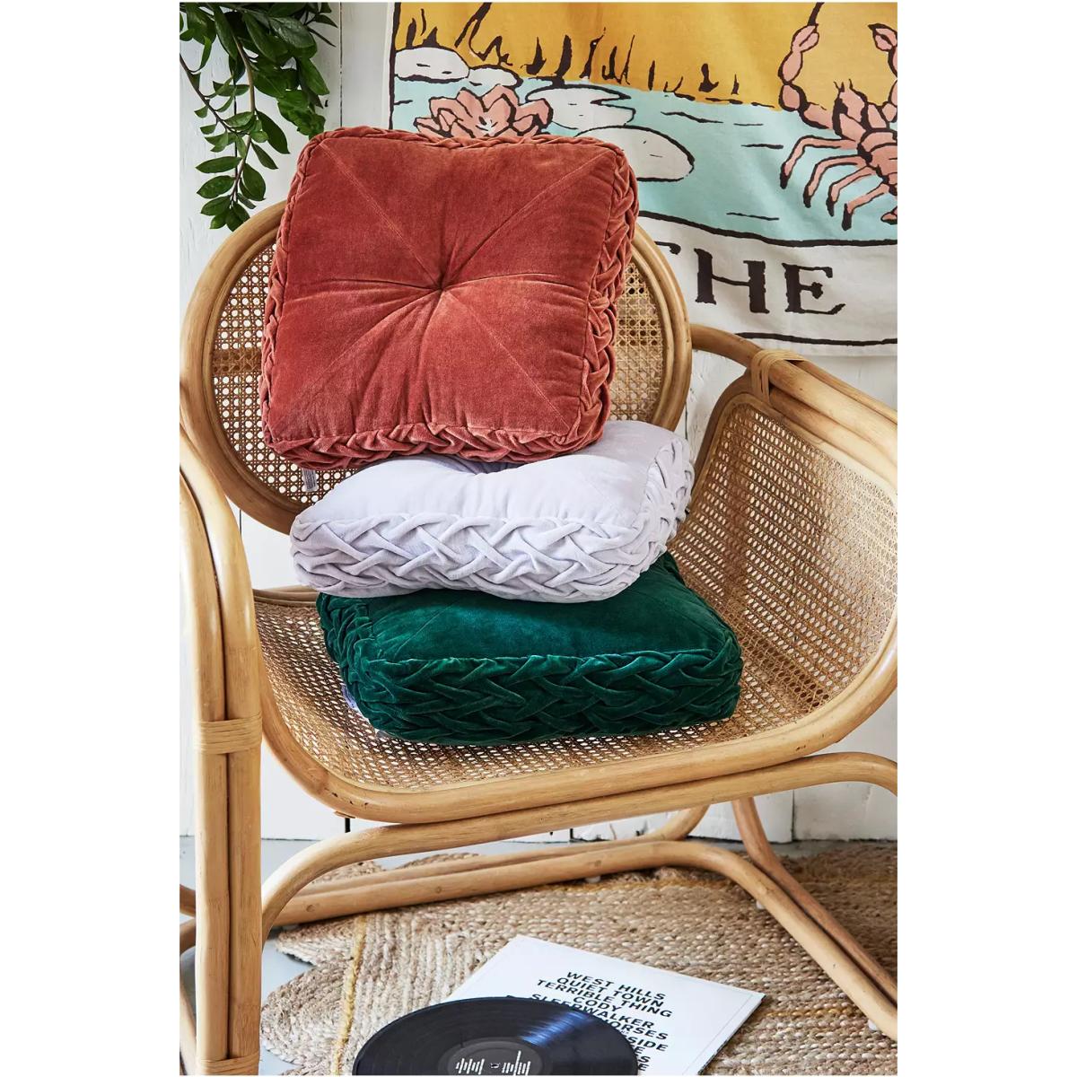 Rust Abby Pintuck Cushion - Rust ALL at Urban Outfitters – image 5