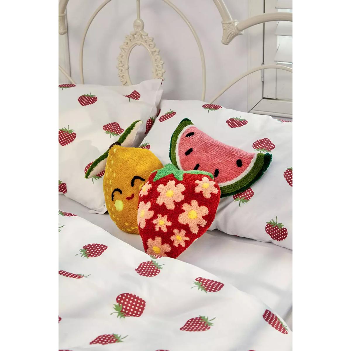 Mini Strawberry Tufted Cushion - Red ALL at Urban Outfitters – image 2