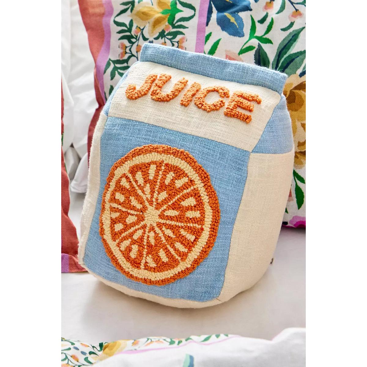 Orange Juice Cushion - Blue 33cm x 20.3cm x 17.8cm at Urban Outfitters – image 3