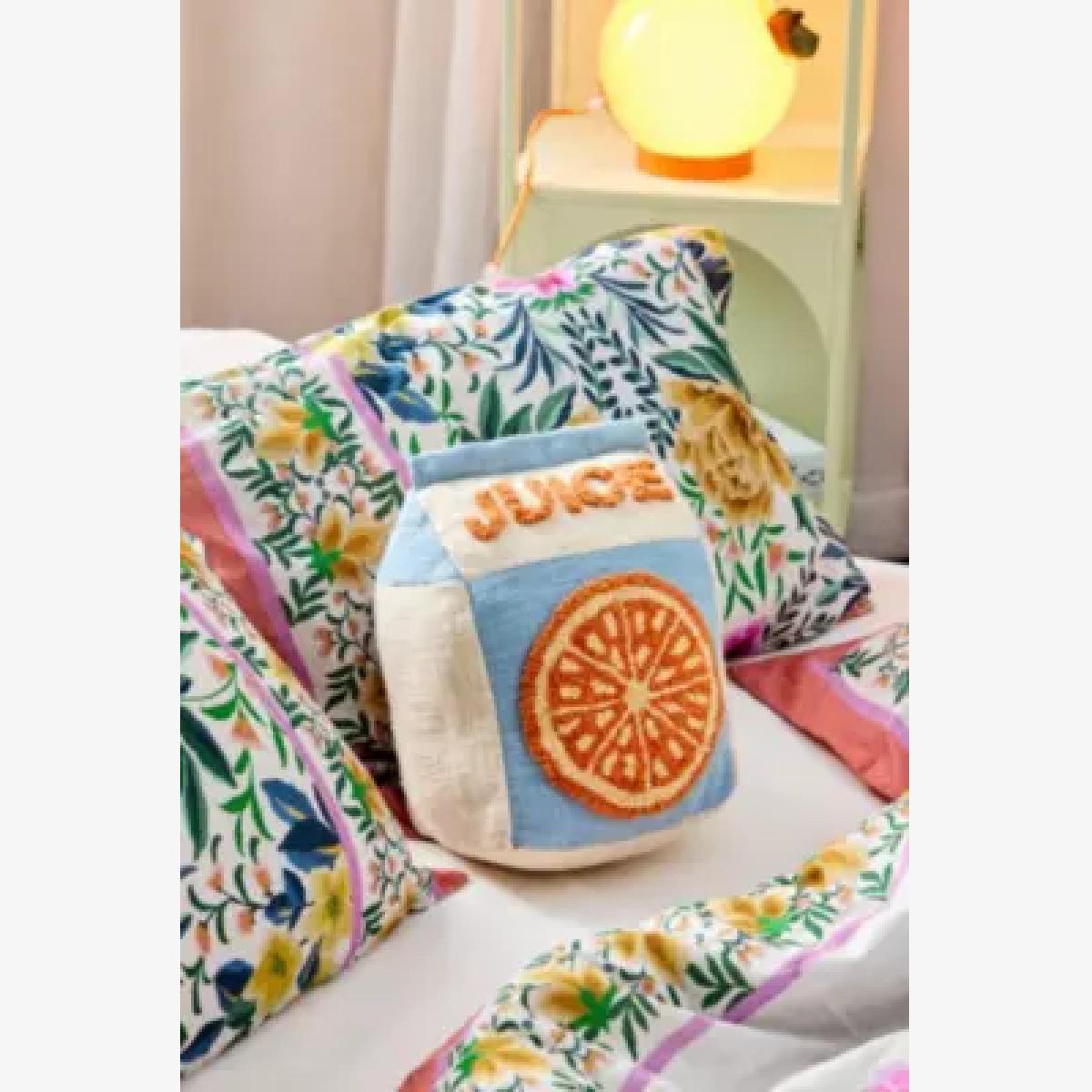 Orange Juice Cushion - Blue 33cm x 20.3cm x 17.8cm at Urban Outfitters – image 1