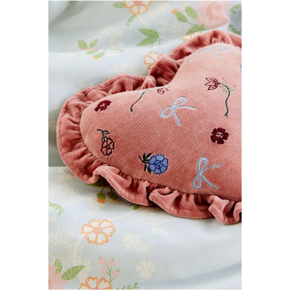 Velvet Heart Mini Cushion - Pink ALL at Urban Outfitters – image 2