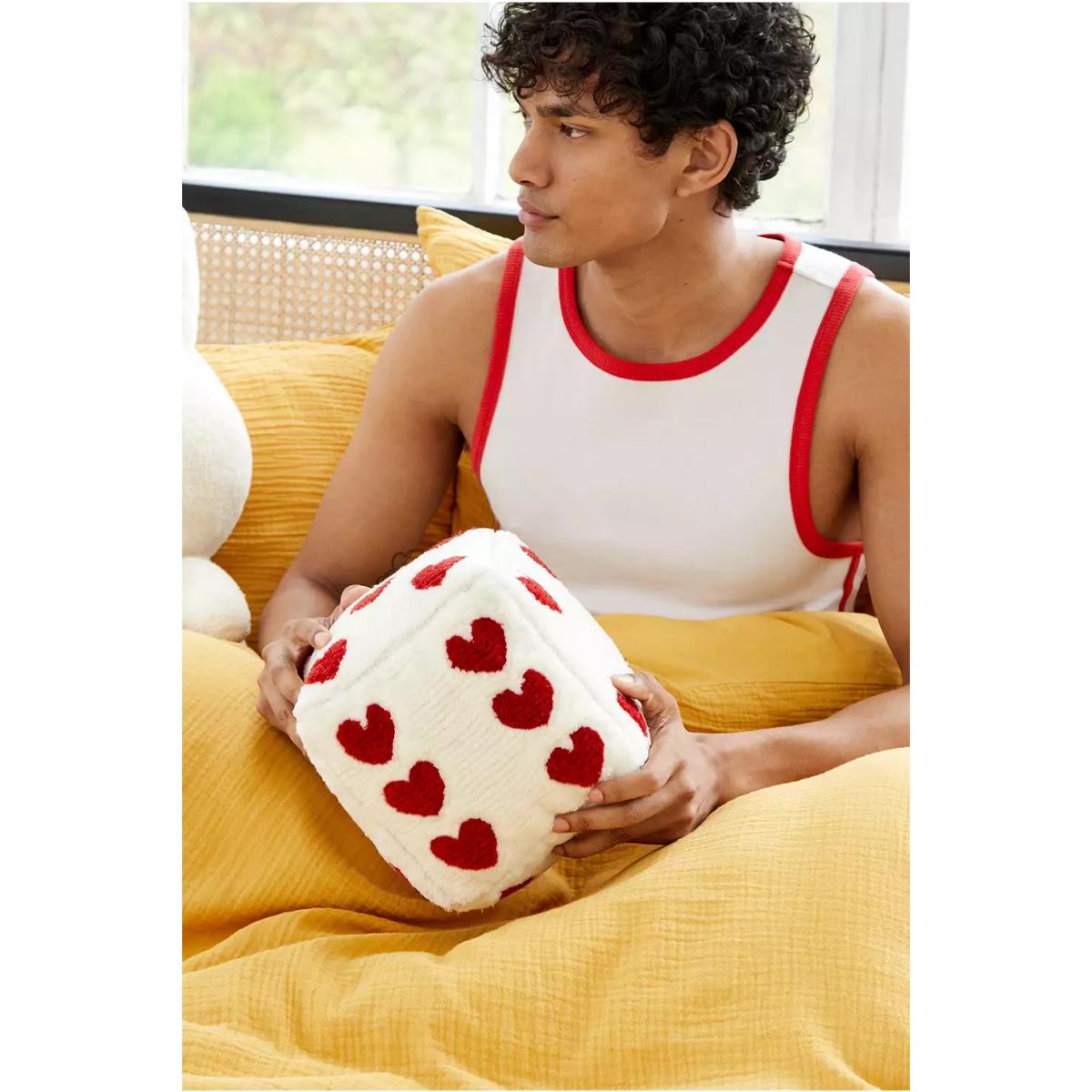 Heart Dice Cushion - White ALL at Urban Outfitters – image 2