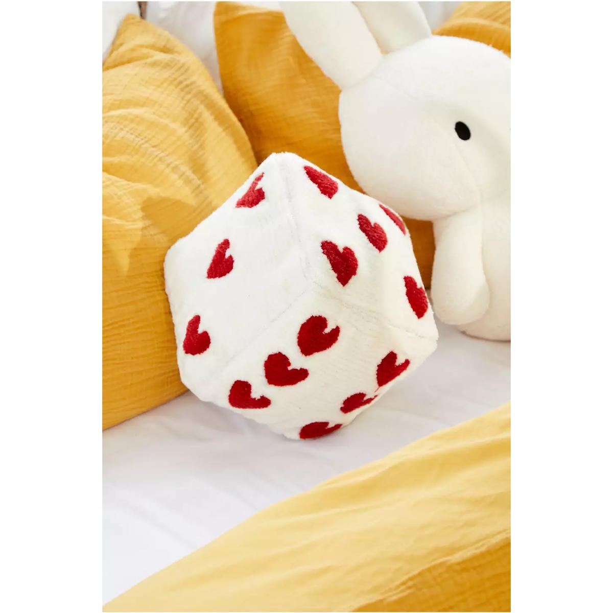 Heart Dice Cushion - White ALL at Urban Outfitters – image 3