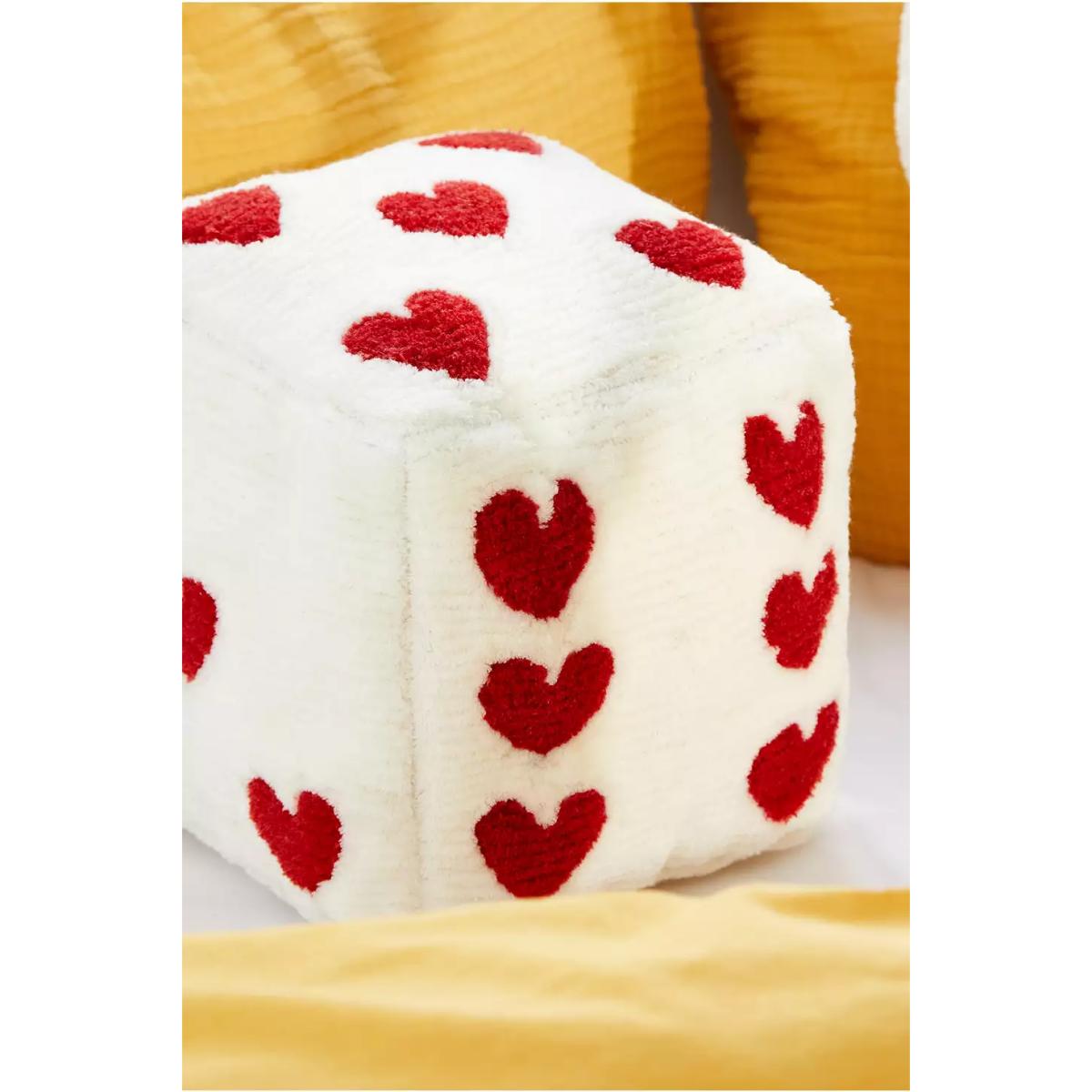 Heart Dice Cushion - White ALL at Urban Outfitters – image 4
