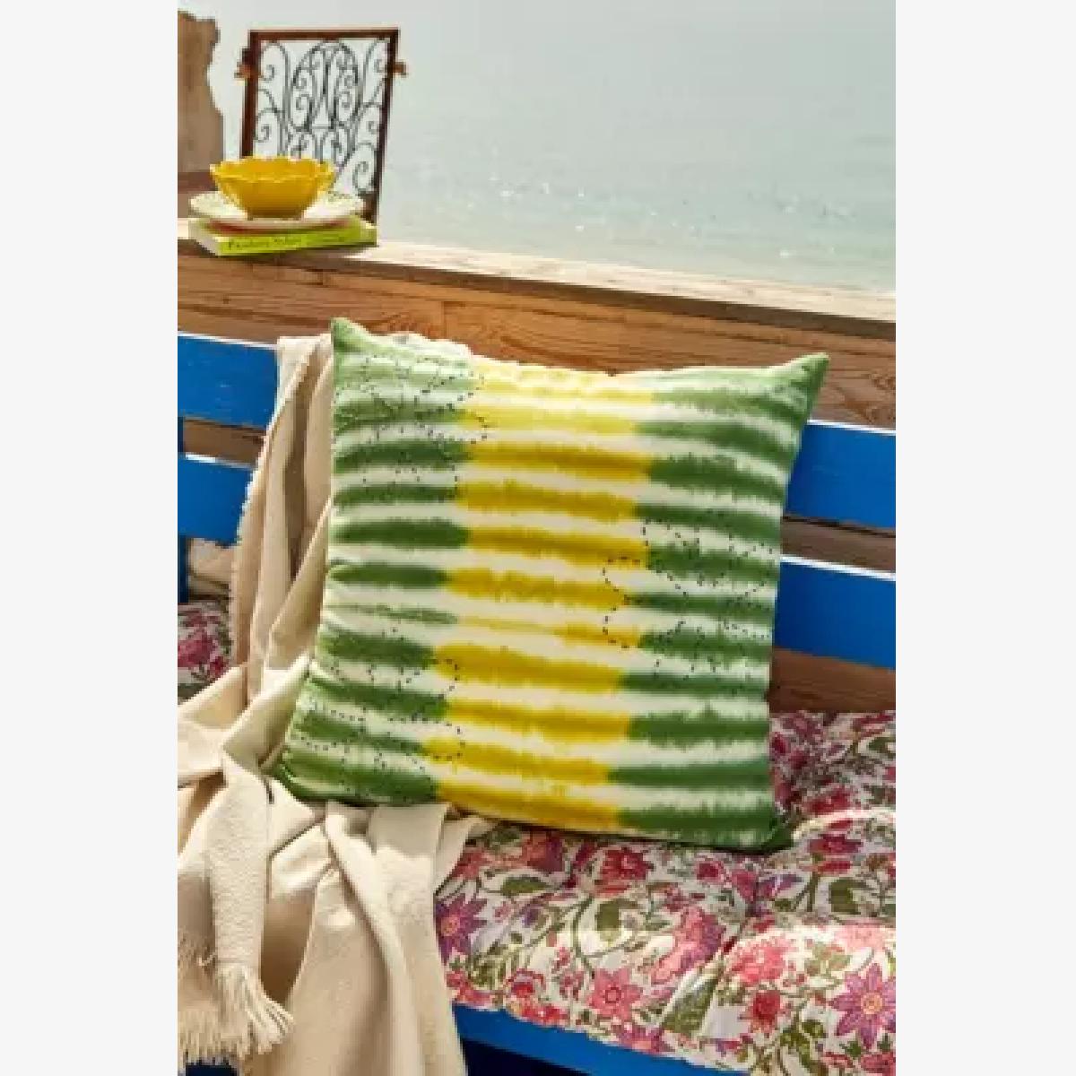 Green Kantha Throw Cushion - Green ALL at Urban Outfitters – image 1