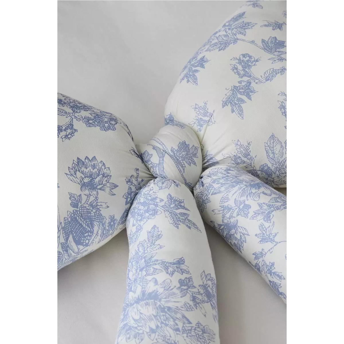 Toile Print Bow Cushion - Light Blue ALL at Urban Outfitters – image 3