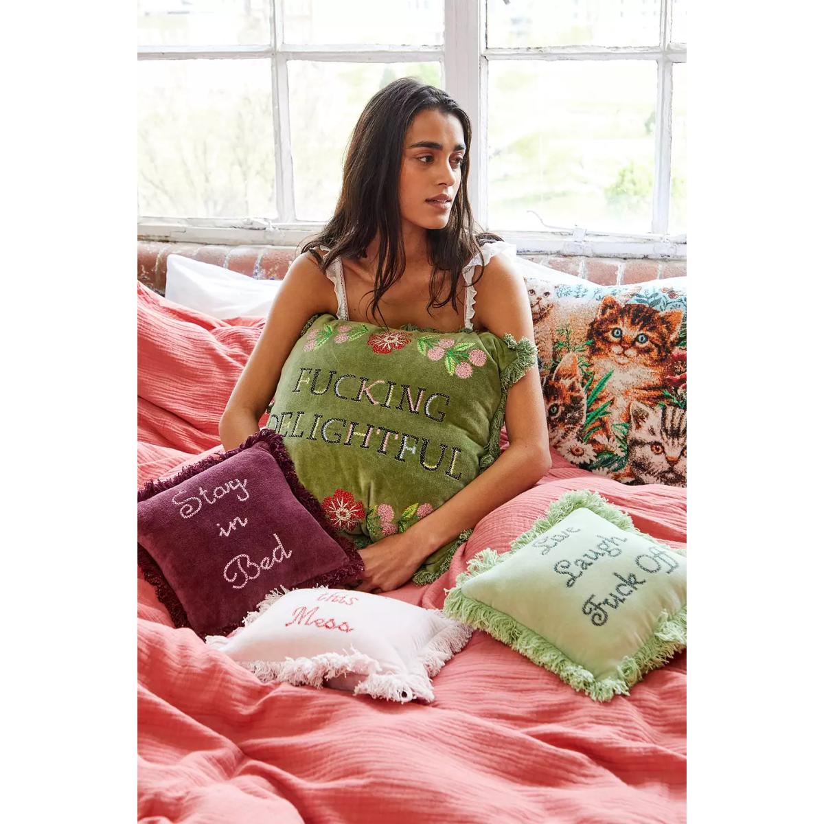 Stay In Bed Mini Cushion - Dark Red ALL at Urban Outfitters – image 2