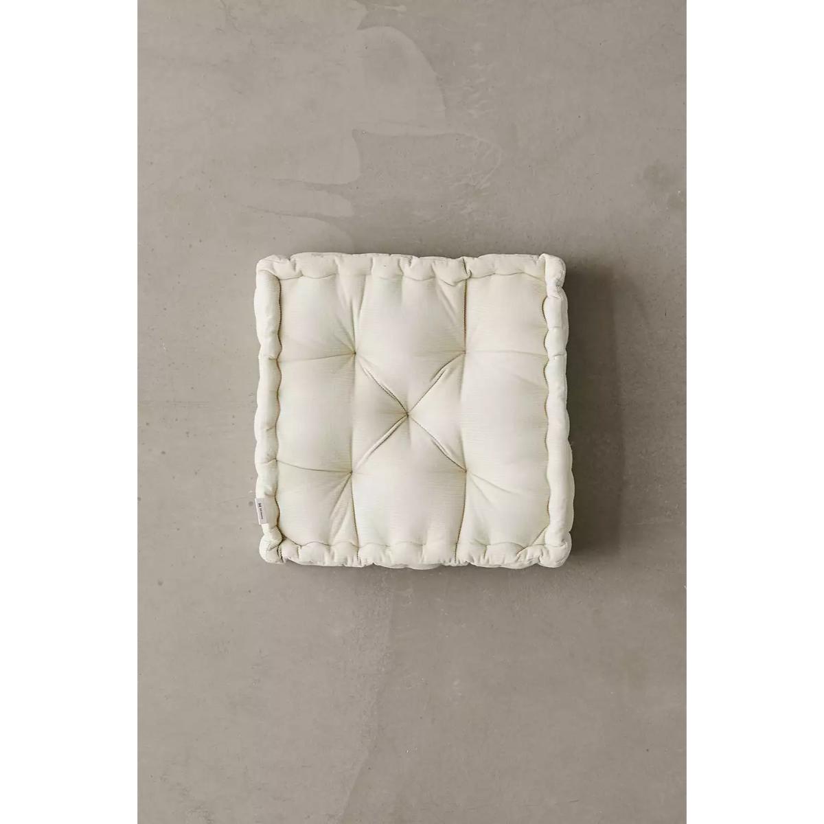 Urban Outfitters Washed Cream Corduroy Floor Cushion - Cream 45cm x 45cm x 12cm – image 2