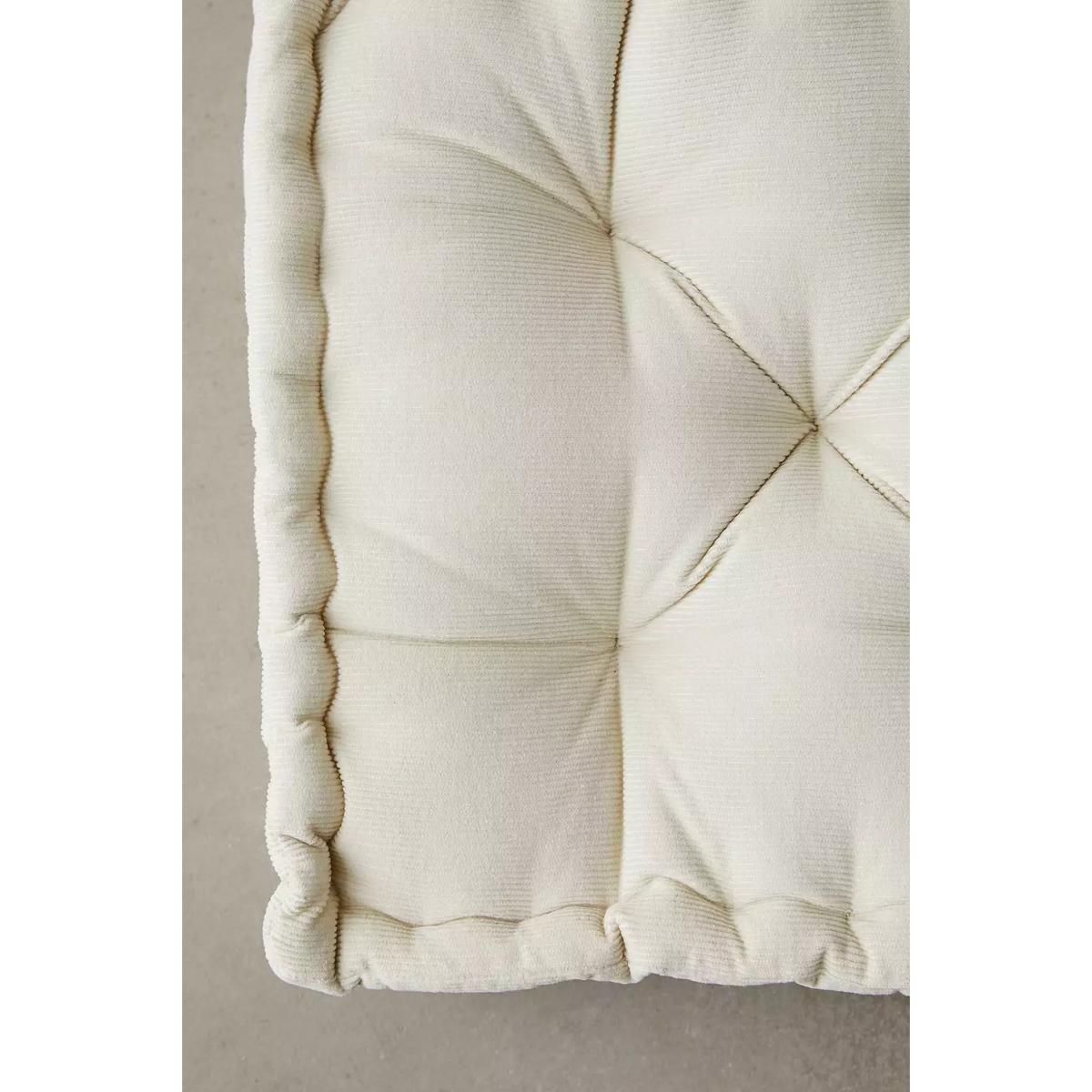 Urban Outfitters Washed Cream Corduroy Floor Cushion - Cream 45cm x 45cm x 12cm – image 3
