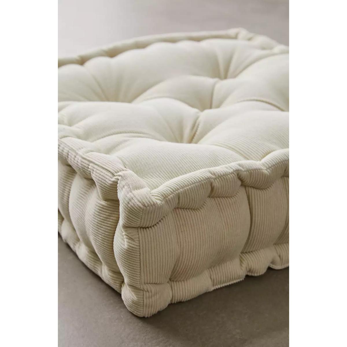 Urban Outfitters Washed Cream Corduroy Floor Cushion - Cream 45cm x 45cm x 12cm – image 4