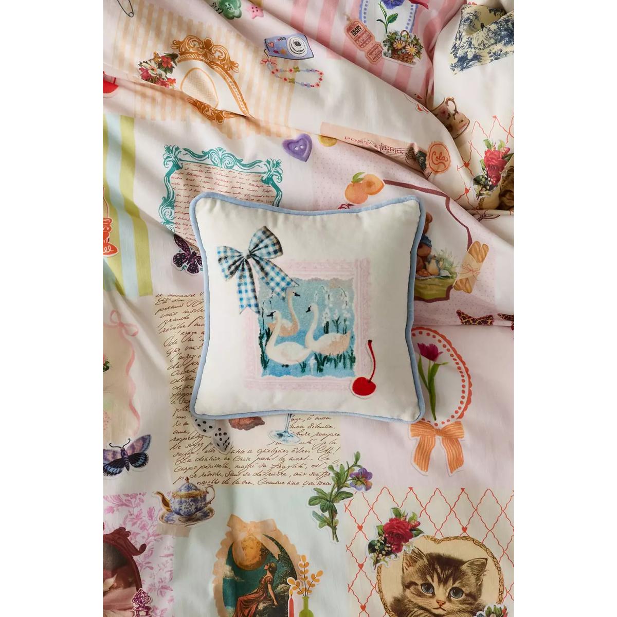 Swan Mini Cushion 30cm x 30cm at Urban Outfitters – image 2
