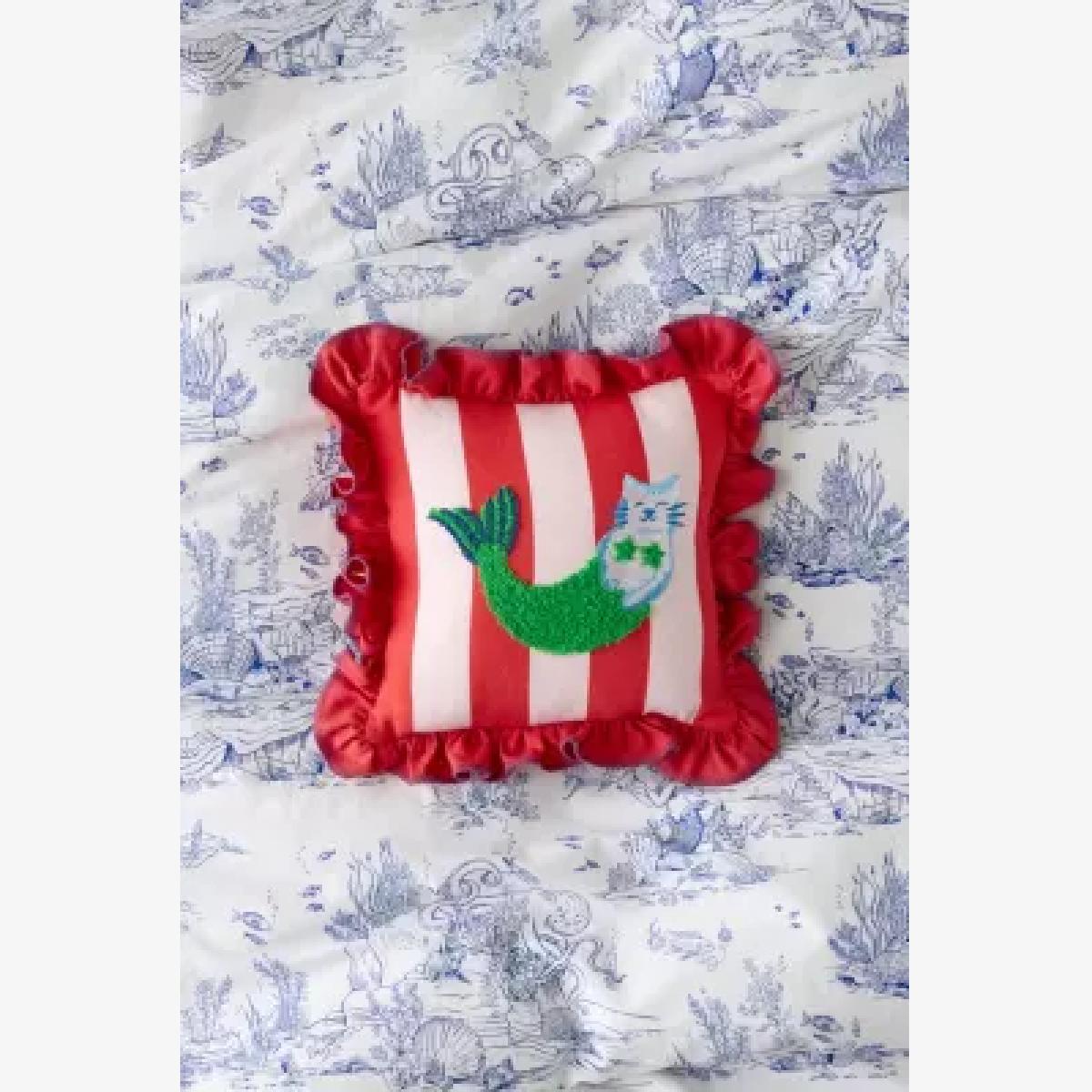 Purrmaid Mini Cushion 25.4cm x 25.4cm at Urban Outfitters – image 1