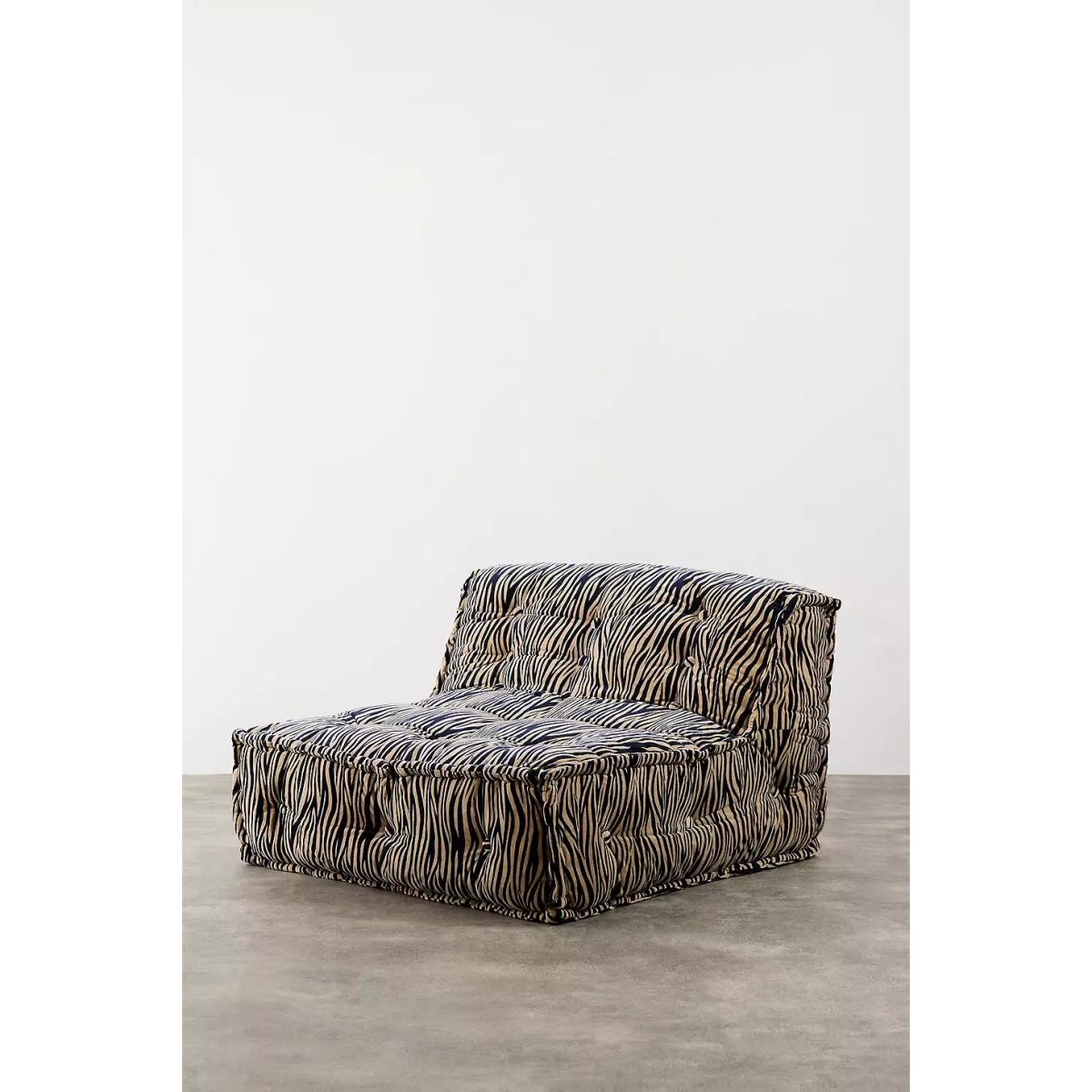 Reema Zebra Two-Seater Floor Cushion - Neutral ALL at Urban Outfitters – image 2