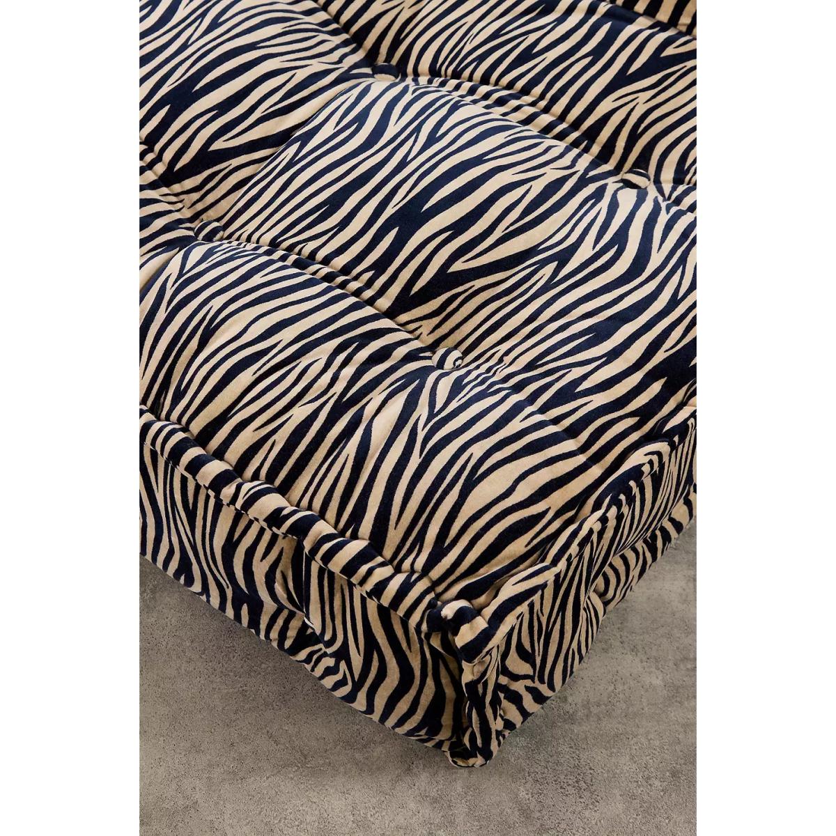 Reema Zebra Two-Seater Floor Cushion - Neutral ALL at Urban Outfitters – image 4