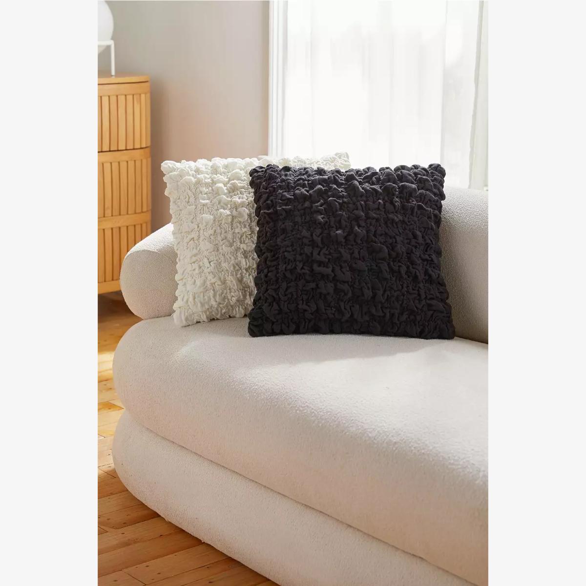 Black Scrunchie Cushion - Black ALL at Urban Outfitters – image 1