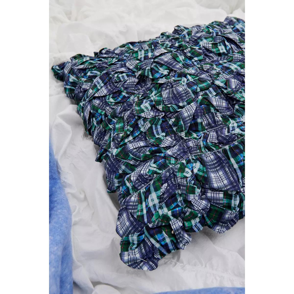 Check Scrunchie Cushion ALL at Urban Outfitters – image 2