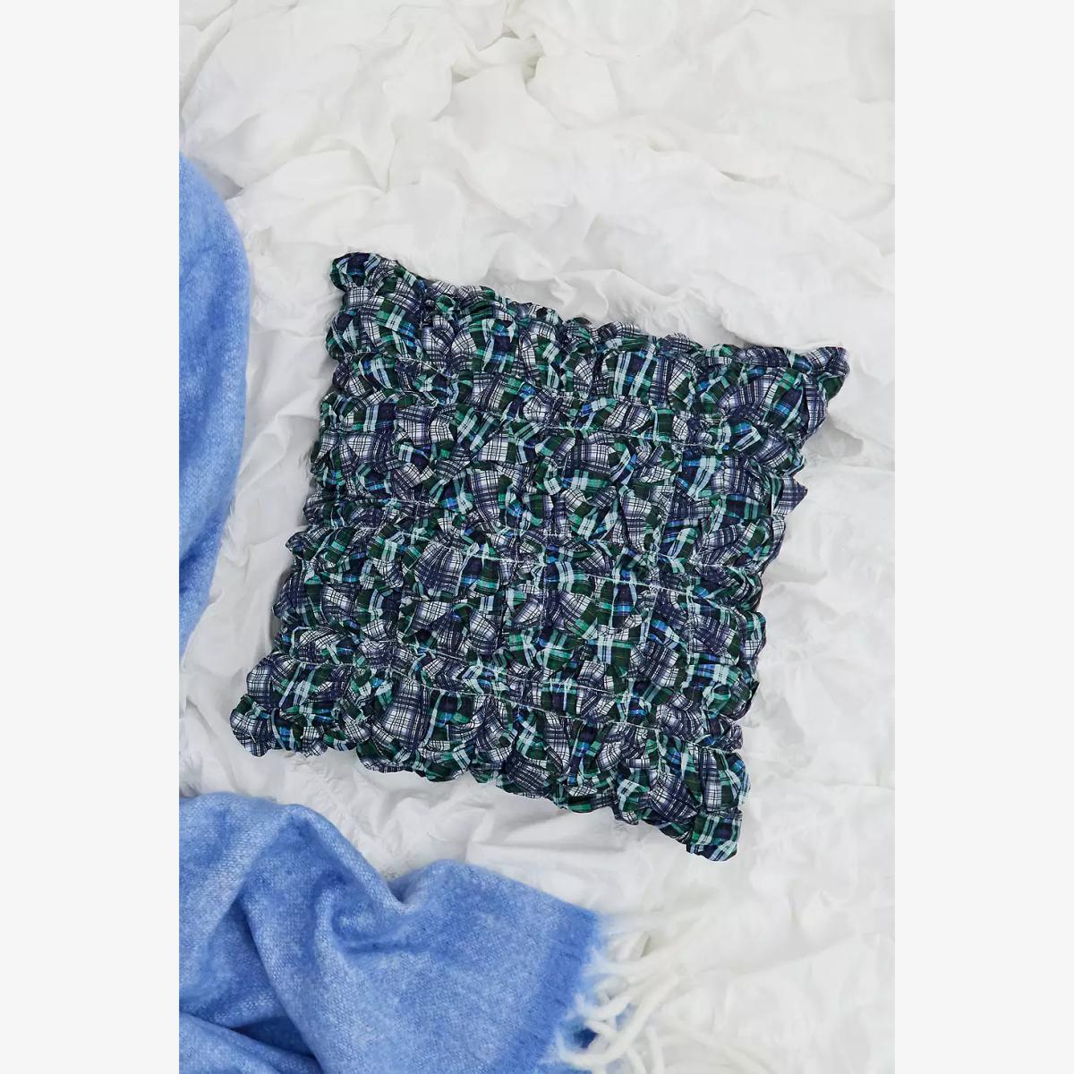 Check Scrunchie Cushion ALL at Urban Outfitters – image 1