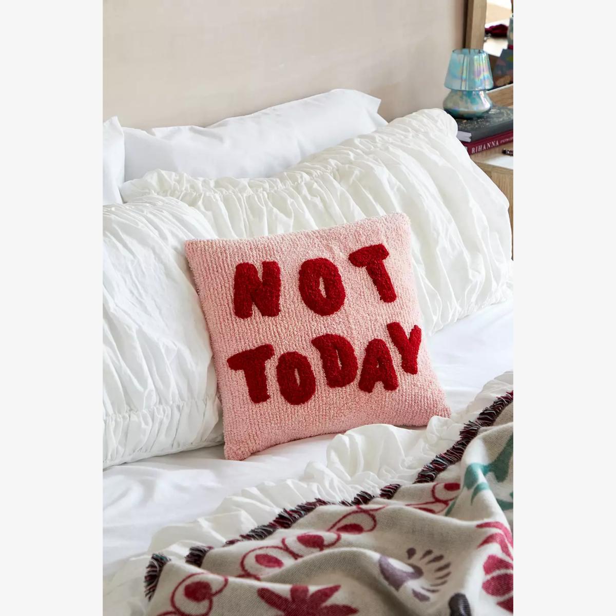 Not Today Tufted Cushion - Pink ALL at Urban Outfitters – image 1