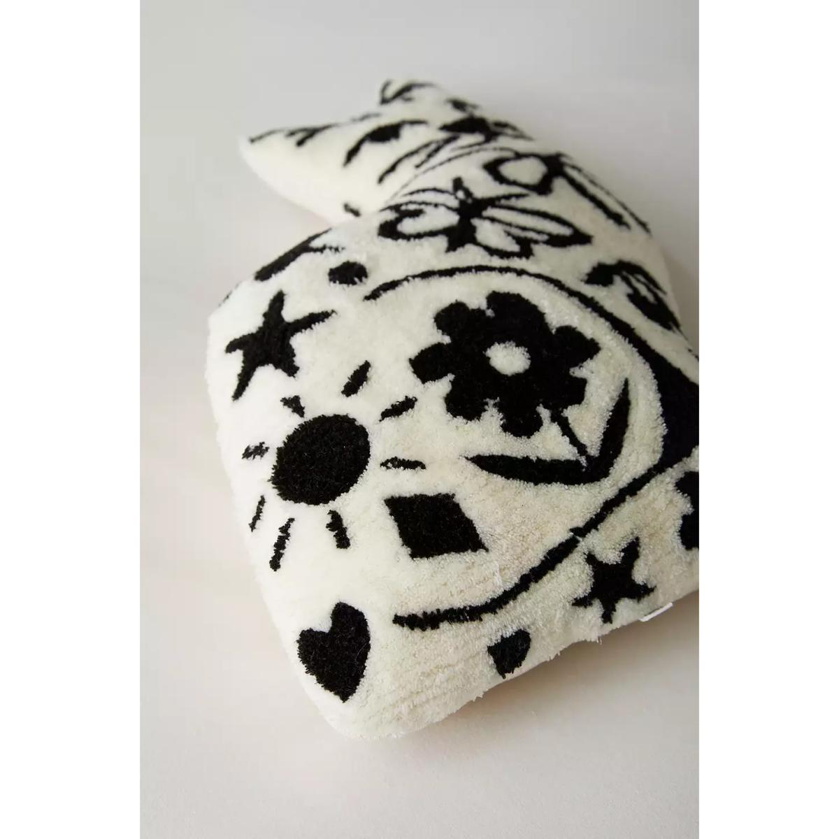 Cat Tufted Cushion - Black/White ALL at Urban Outfitters – image 4