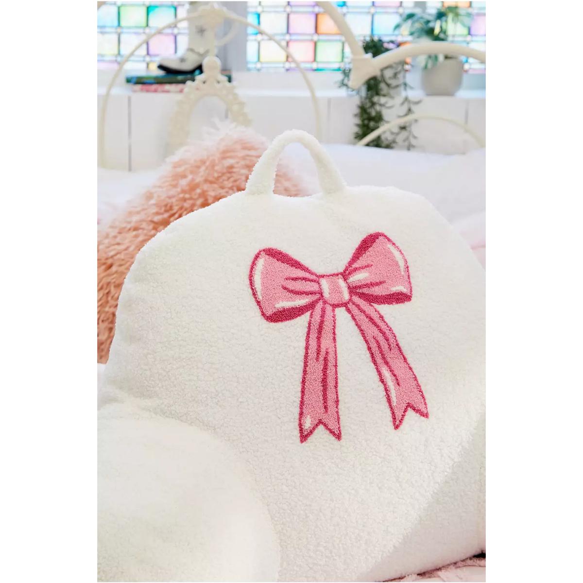 Pink Bow Boo Cushion - Ivory ALL at Urban Outfitters – image 4