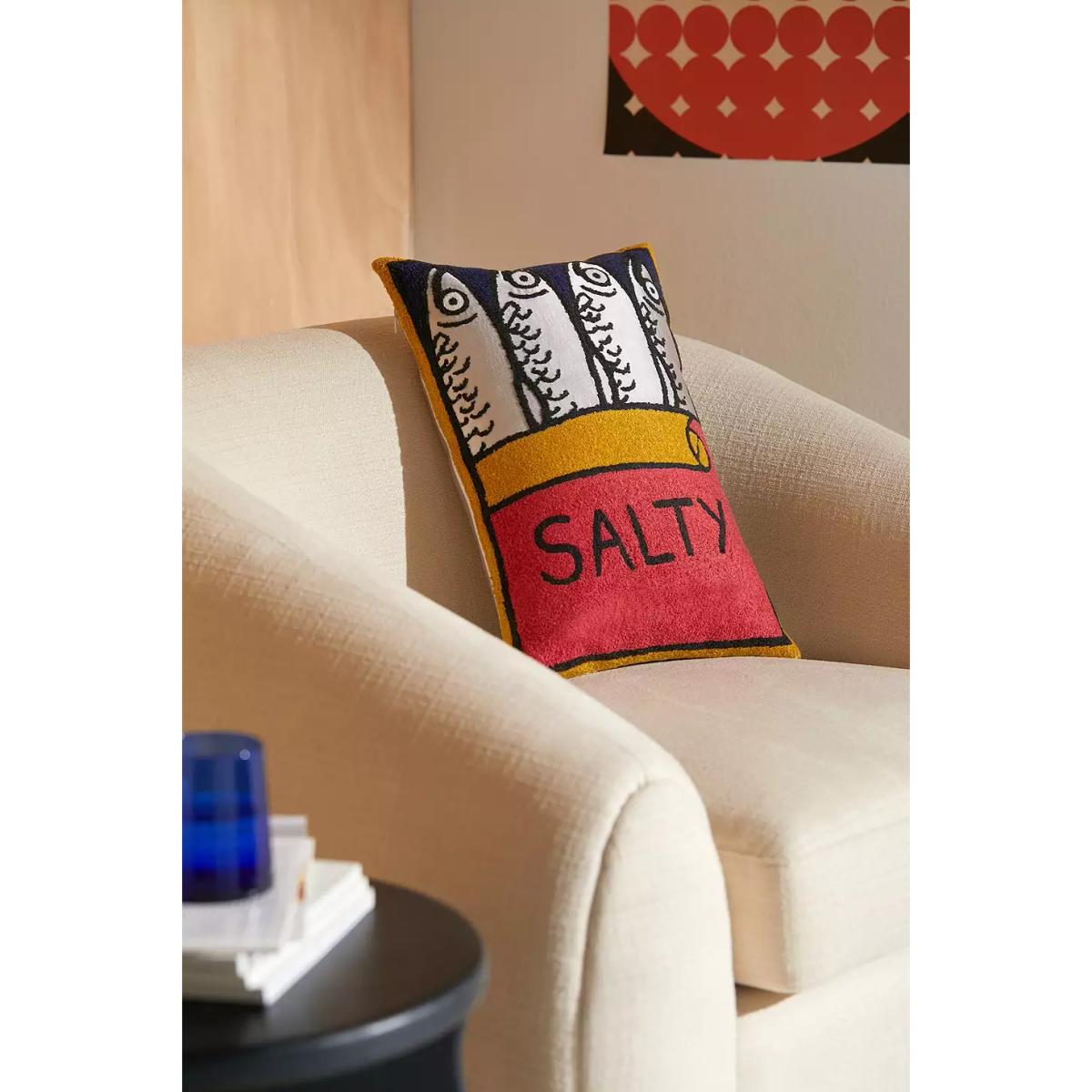 Urban Outfitters Salty Sardines Cushion 45.7cm x 32.4cm – image 2