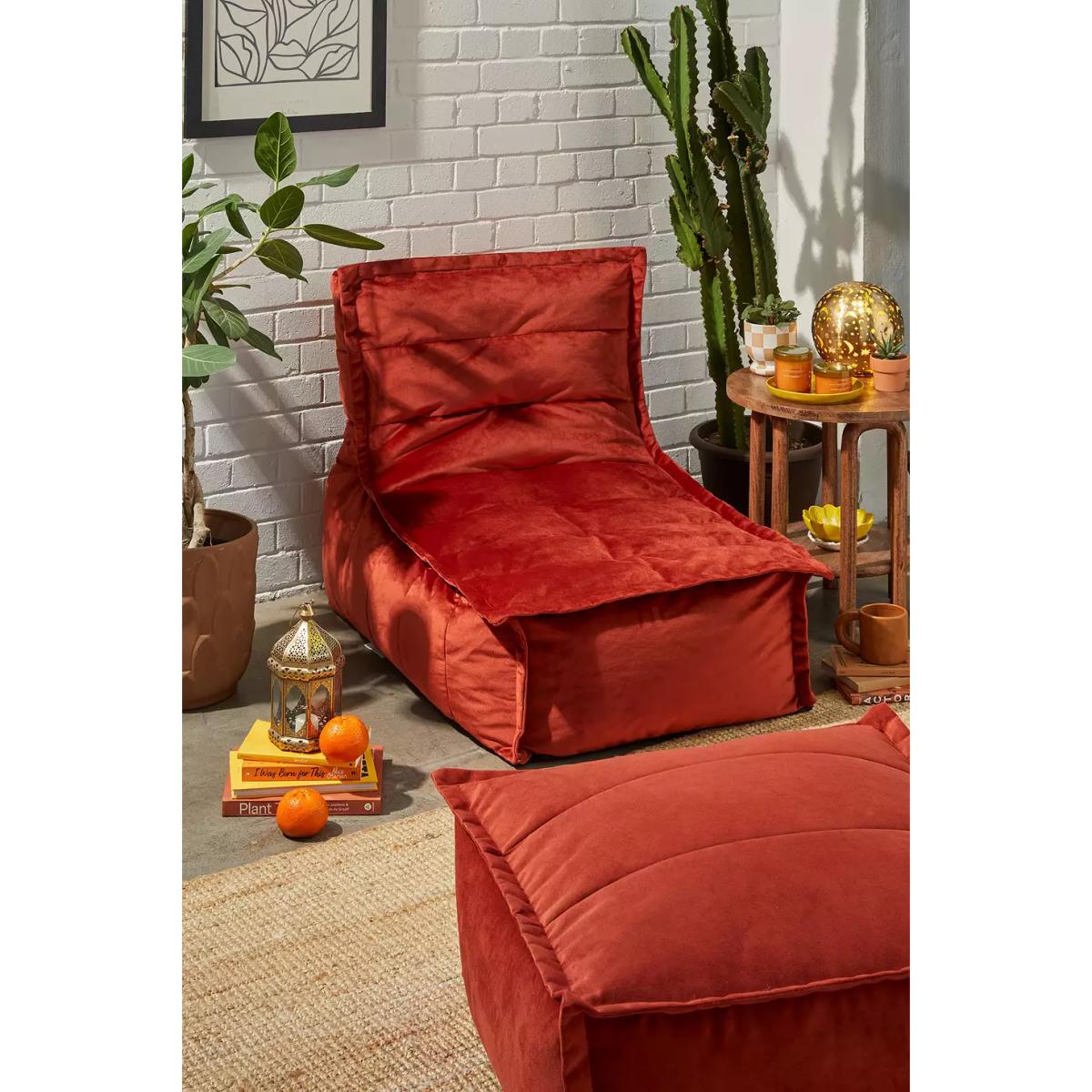 icon Terracotta Dolce Lounger & Floor Cushion Set - Rust ALL at Urban Outfitters – image 2