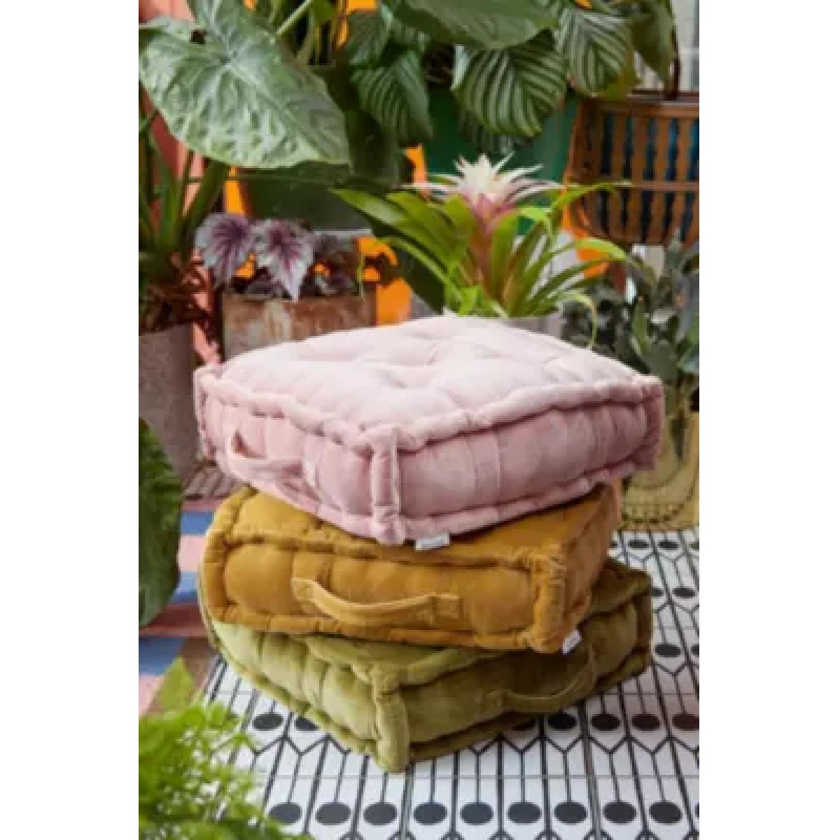 Green Velvet Floor Cushion - Light Green ALL at Urban Outfitters – image 5