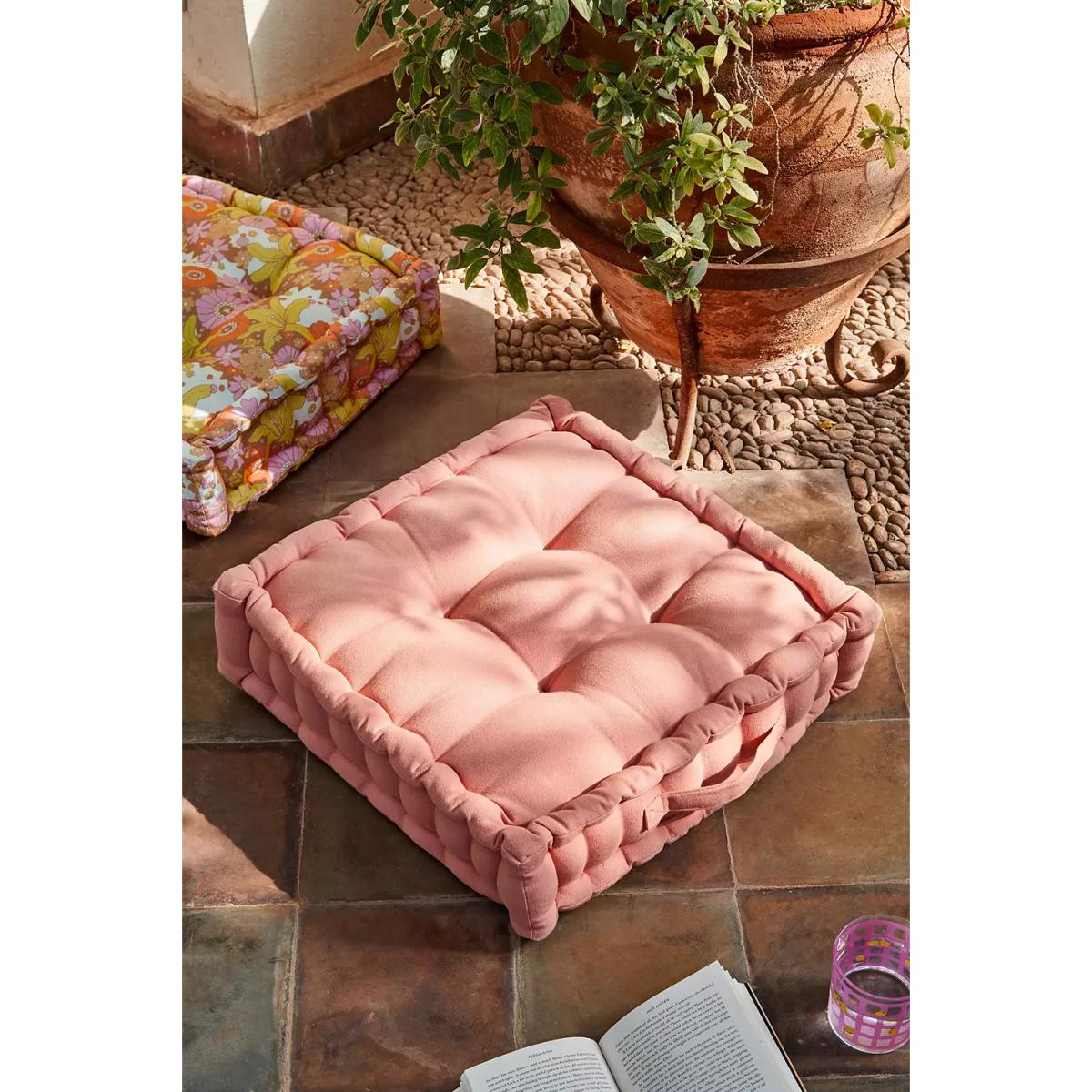 Ruthie Coral Floor Cushion - Coral 45cm x 45cm x 12cm at Urban Outfitters – image 2