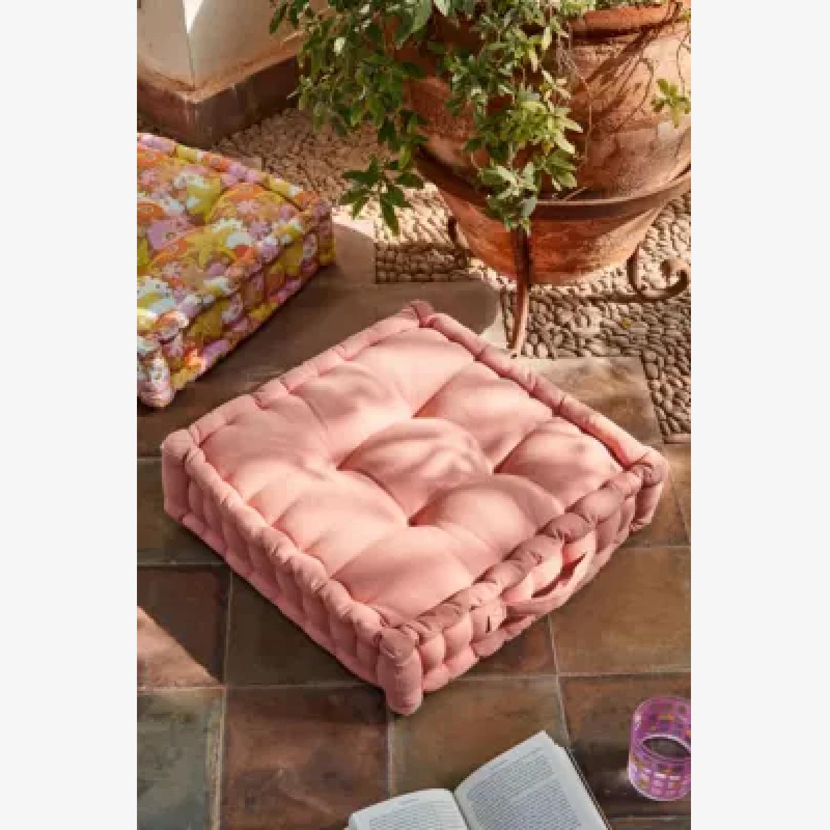 Ruthie Coral Floor Cushion - Coral 45cm x 45cm x 12cm at Urban Outfitters – image 1