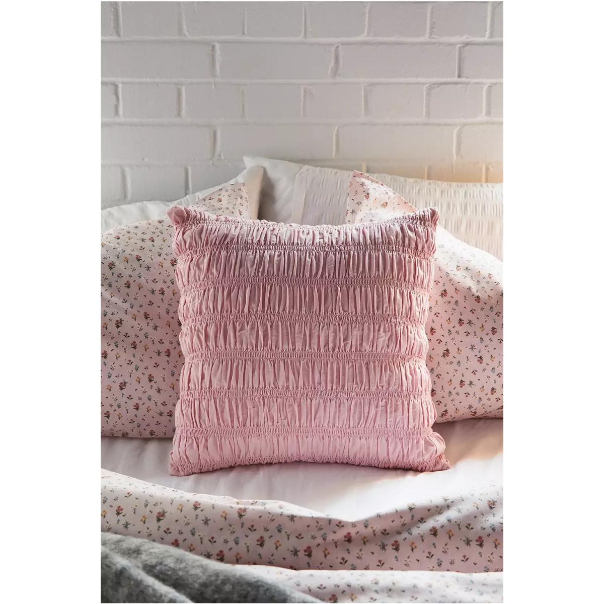 Pink Smocked Cushion - Pink ALL at Urban Outfitters – image 2