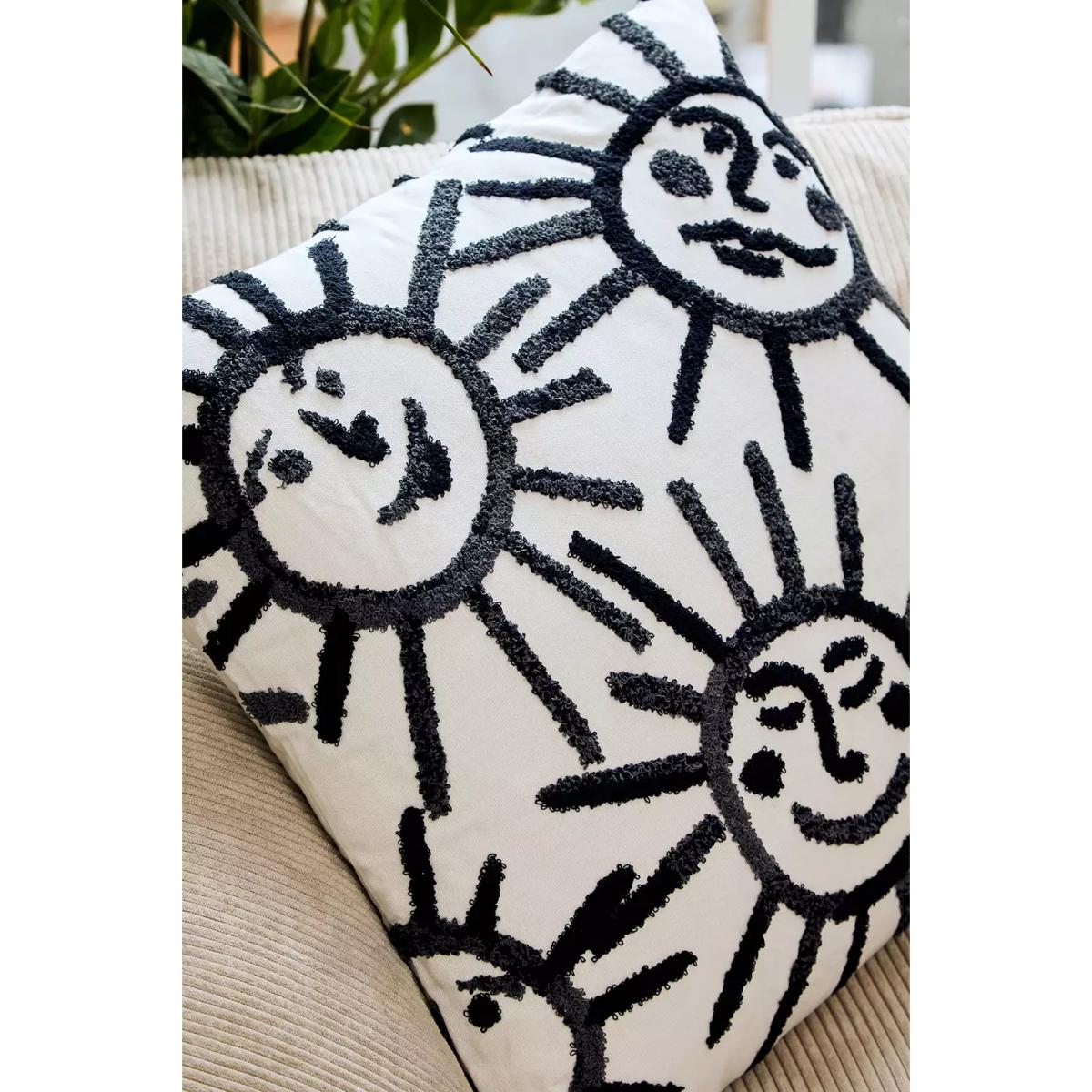 Happy Sunshines Tufted Cushion - Black ALL at Urban Outfitters – image 3