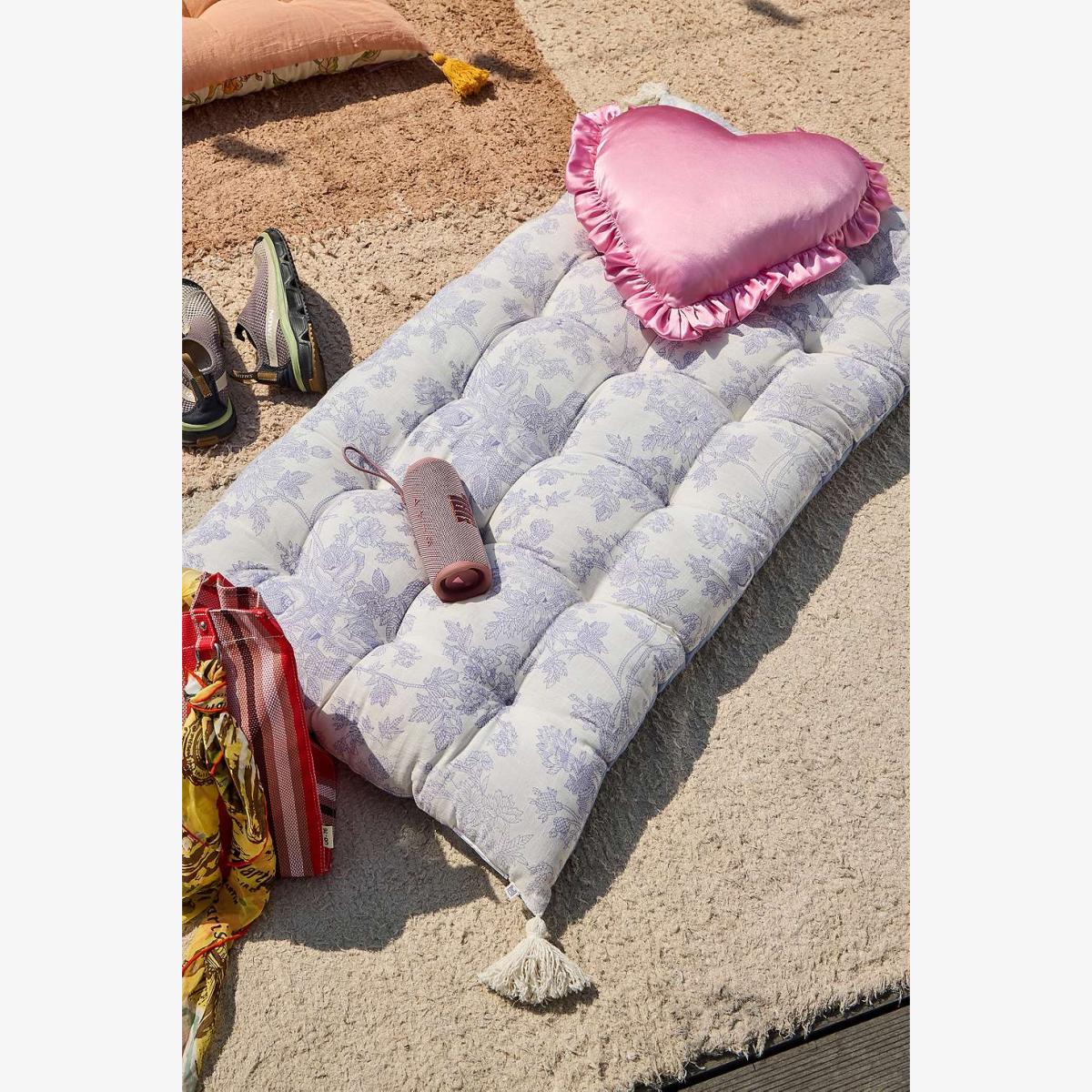 Marnie Toile Floor Cushion - Light Blue ALL at Urban Outfitters – image 1