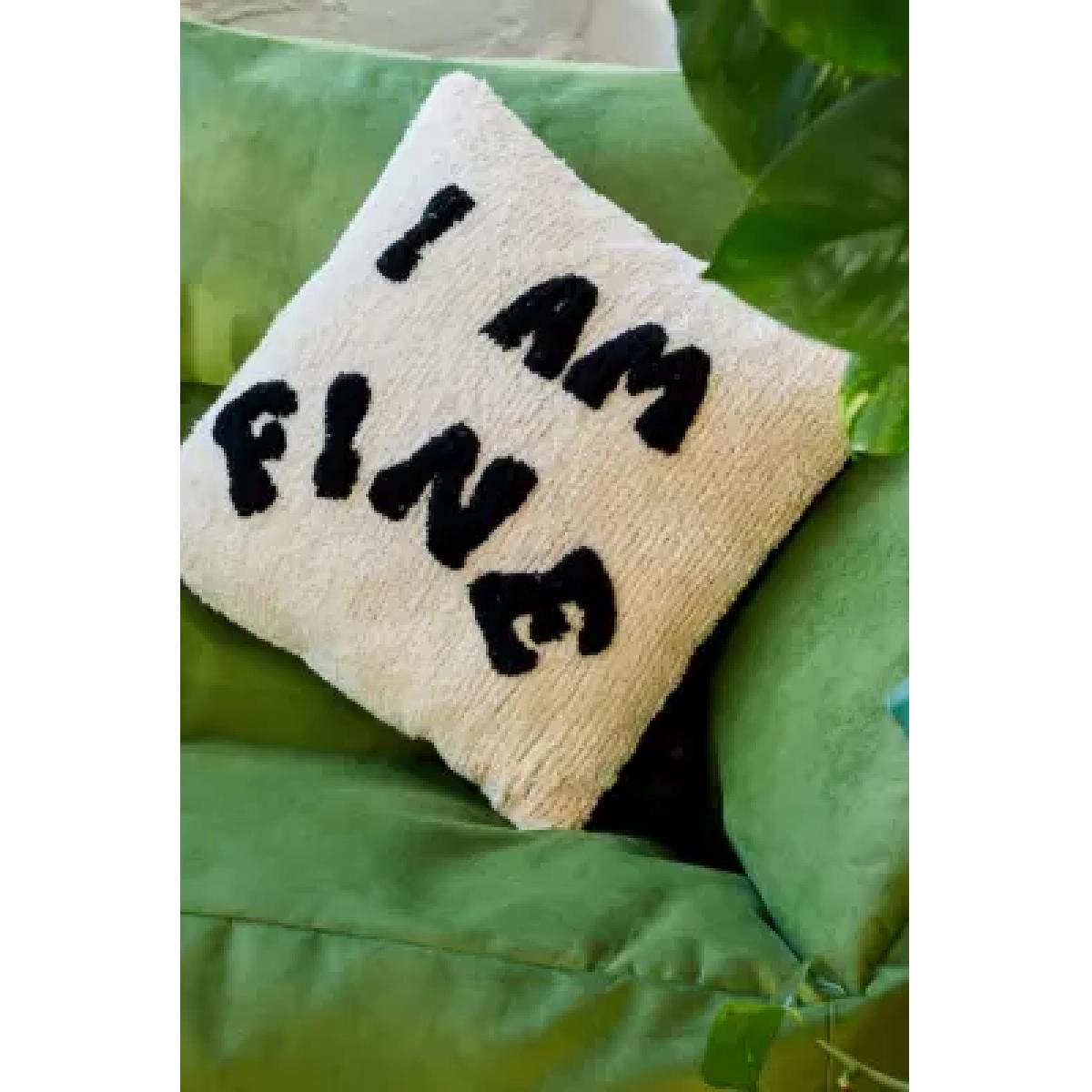 Urban Outfitters I Am Fine Tufted Cushion - Black/White ALL – image 2