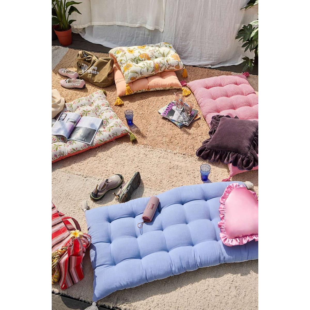 Marnie Vintage Rose Floor Cushion - Pink ALL at Urban Outfitters – image 4