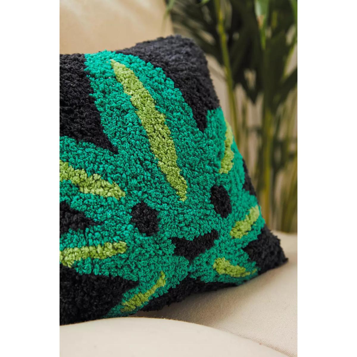 Mini Leaf Buddy Tufted Cushion - Black ALL at Urban Outfitters – image 2