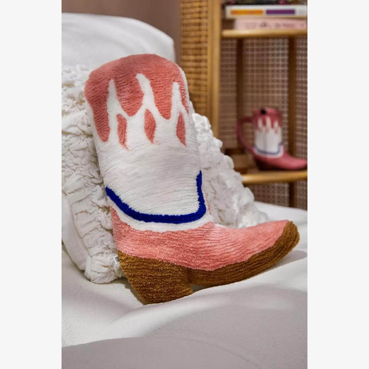 Western Boot Pink Cushion - Pink ALL at Urban Outfitters – image 1