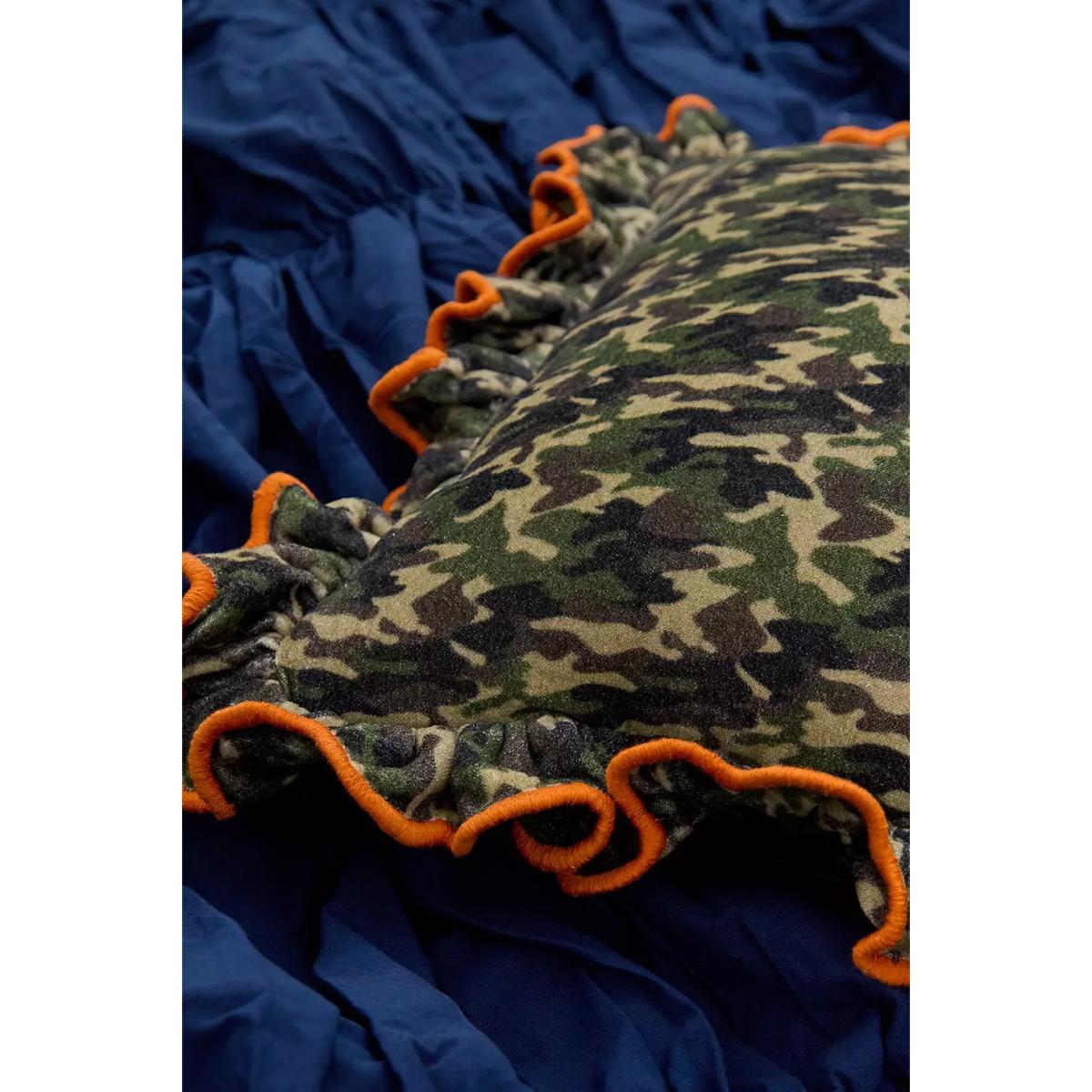 Camo Ruffle Cushion 45cm x 45cm at Urban Outfitters – image 2