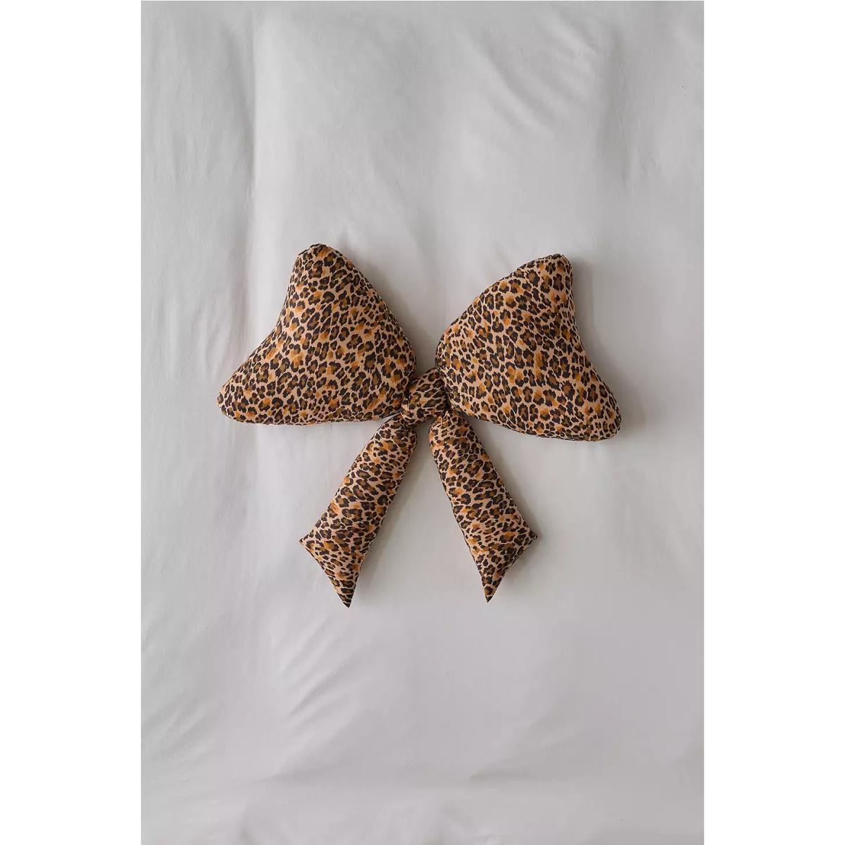 Leopard Print Bow Cushion - Neutral 67cm x 61cm at Urban Outfitters – image 2
