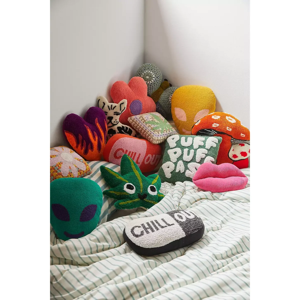 Flaming Heart Shaped Cushion - Assorted ALL at Urban Outfitters – image 4