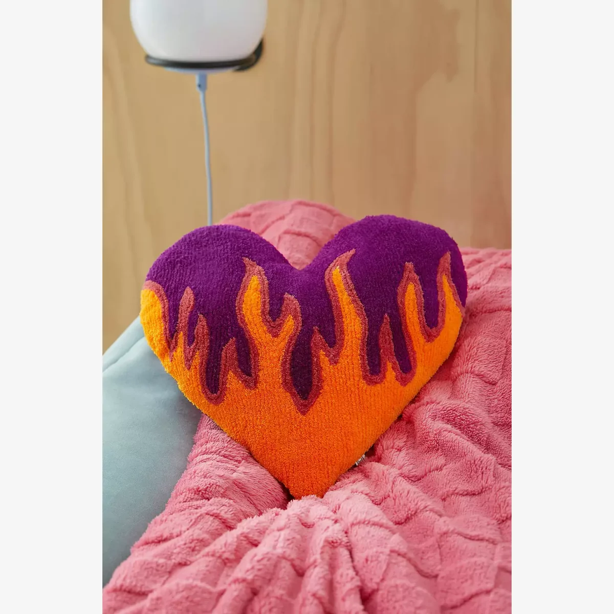 Flaming Heart Shaped Cushion - Assorted ALL at Urban Outfitters – image 1