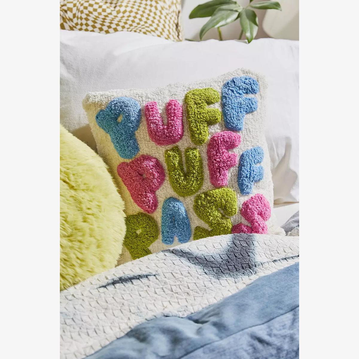 Puff Puff Pass Tufted Multicolour Cushion - Assorted ALL at Urban Outfitters – image 1