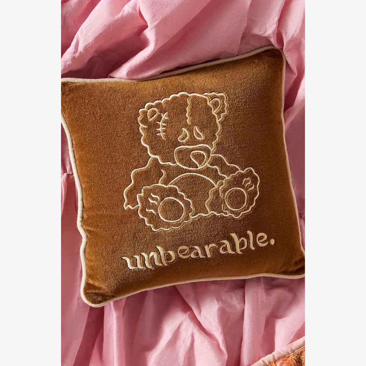 Unbearable Mini Cushion - Brown ALL at Urban Outfitters – image 1