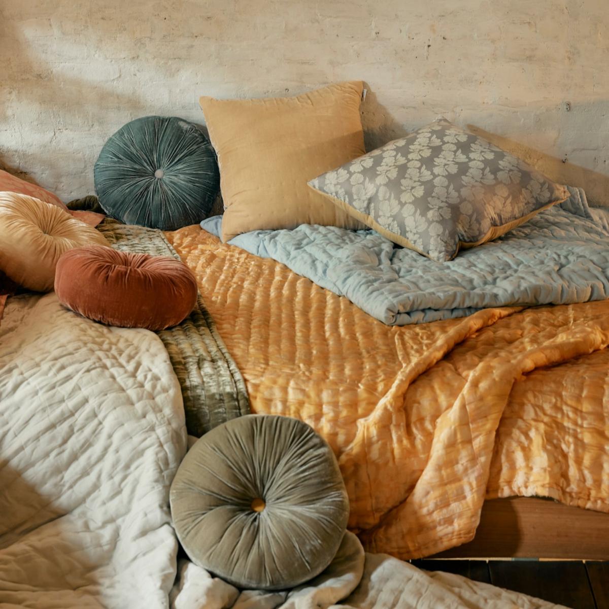 Velvet Cushion - Sage Green - Medium The Annam House – image 2