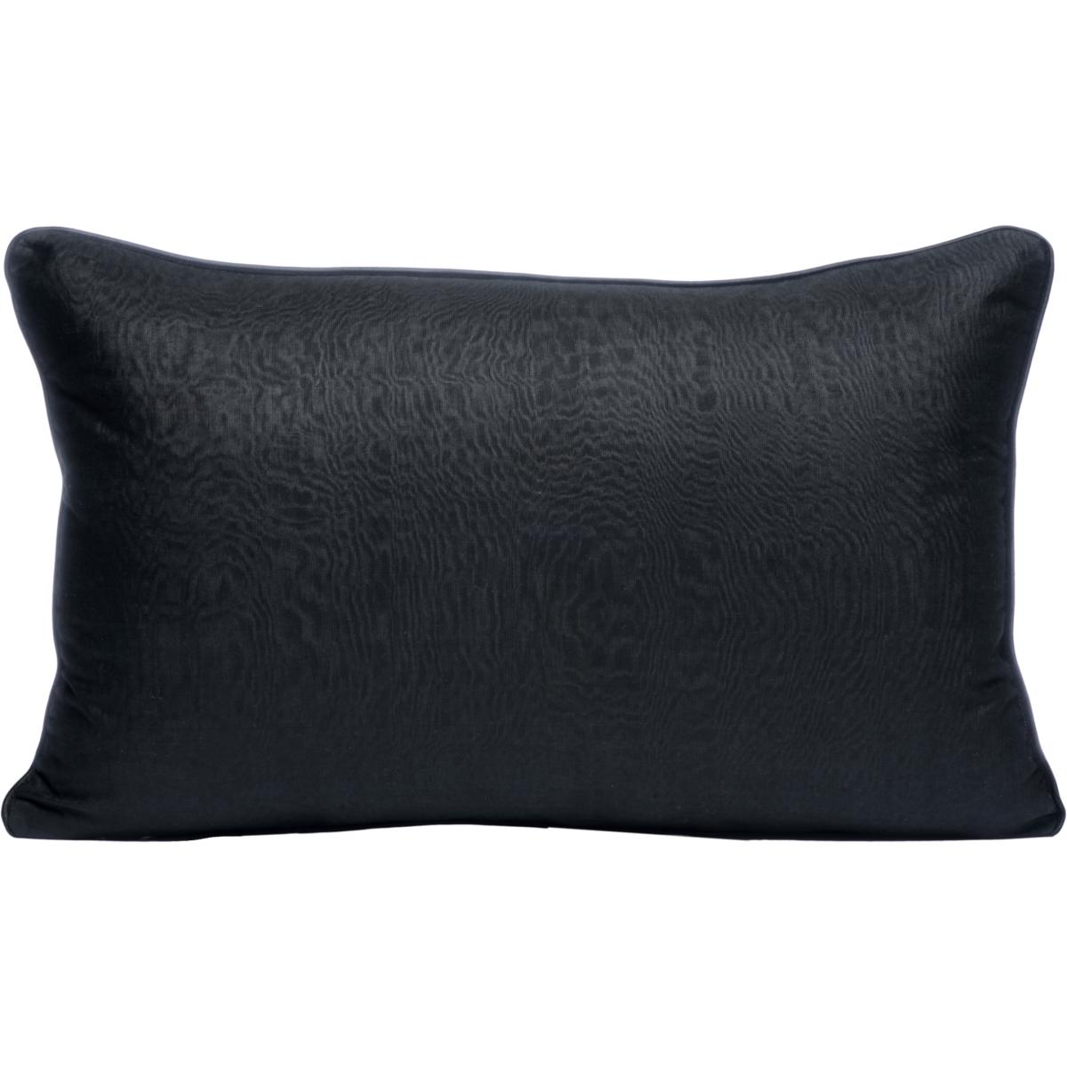 Blue Hand-Woven Silk Velvet Ikat Cushion - Red Ruby One Size Anor Living – image 3