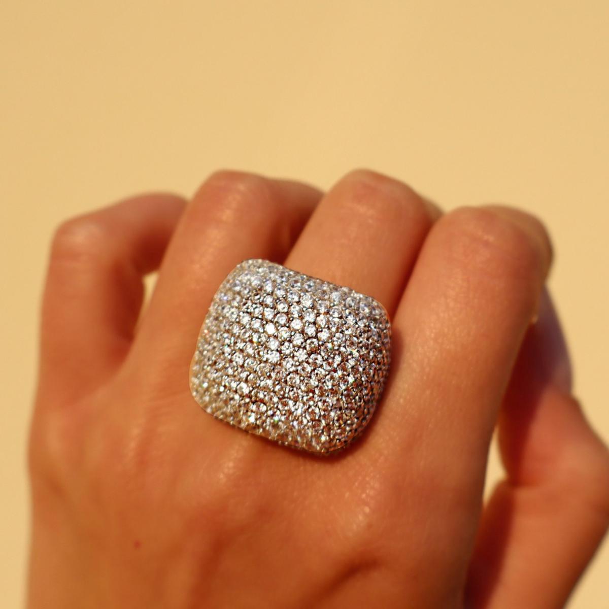 Women's Cushion Silver Ring | Mineralgems ✩ Studio – image 2