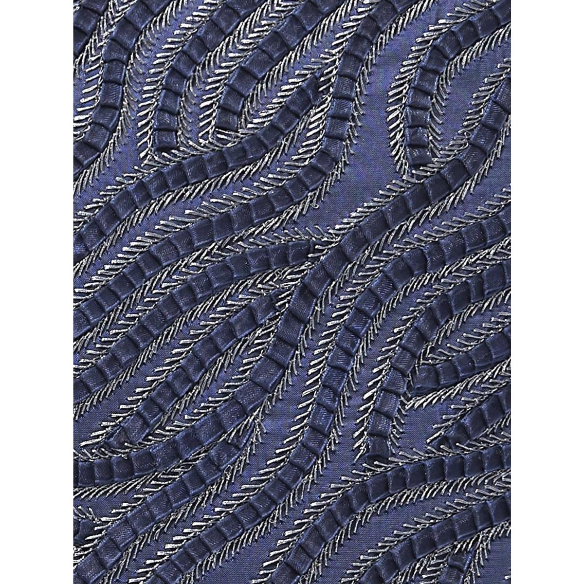 Blue Coco Embroidered Silk Cushion One Size Fameed Khalique Ltd – image 3