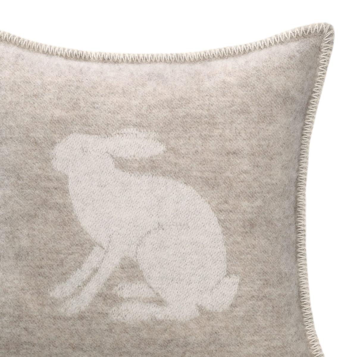 Brown / White Hare Wool Cushion J. j.textile – image 4