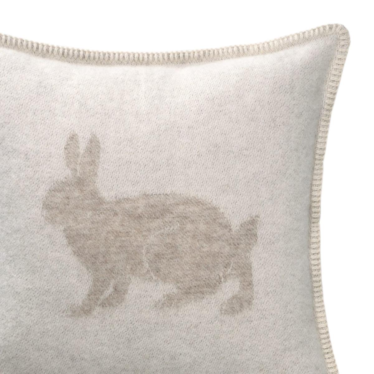 Brown / White Hare Wool Cushion J. j.textile – image 5