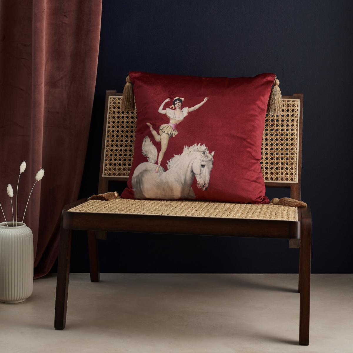 Amazing Miss Rose Velvet Cushion Deep Berry Red Melody Rose London – image 3