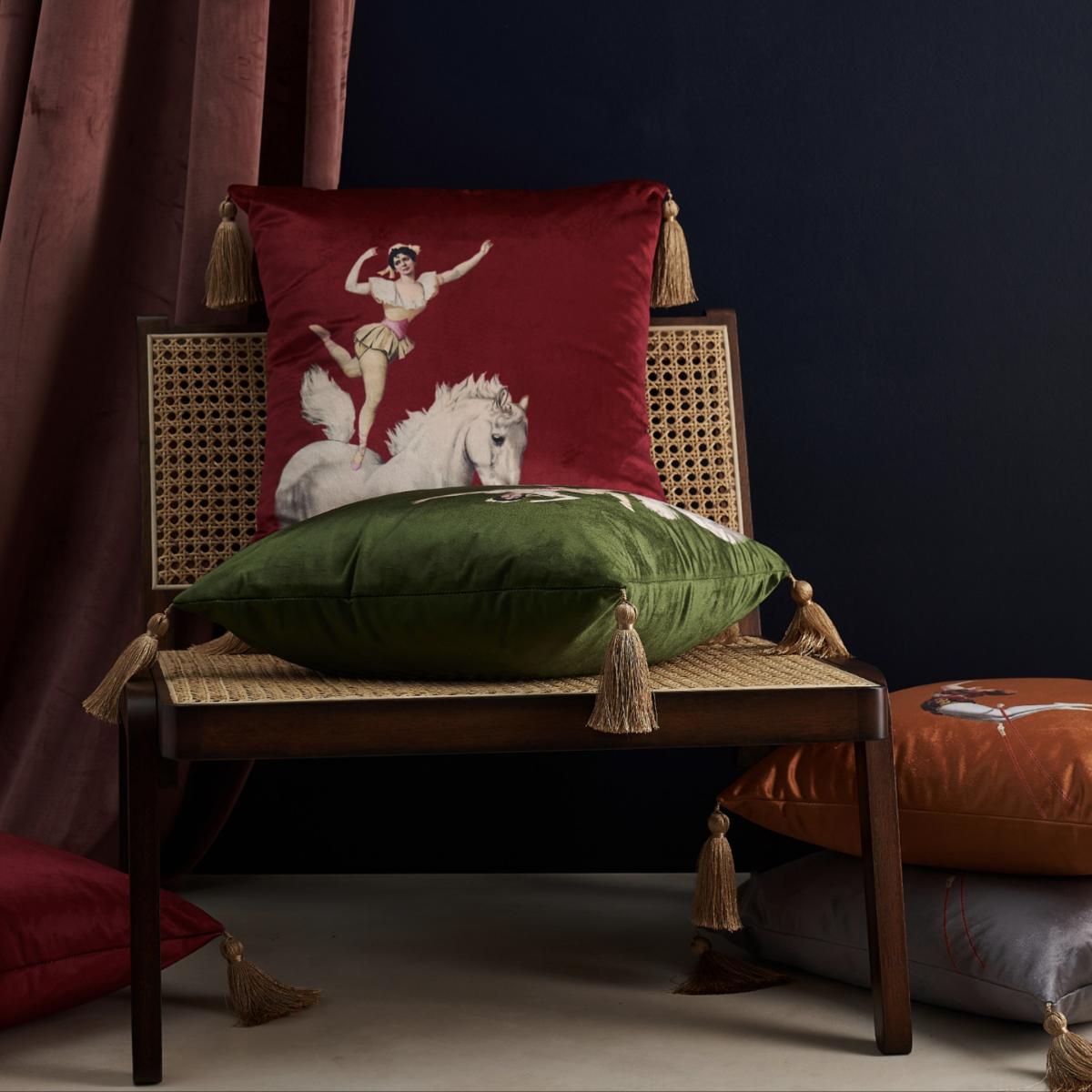 Amazing Miss Rose Velvet Cushion Deep Berry Red Melody Rose London – image 4